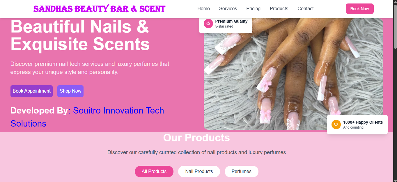 Sandha's Beauty Bar - Souitro project